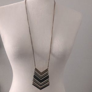 Express Multi-Tone Long Arrow Necklace
